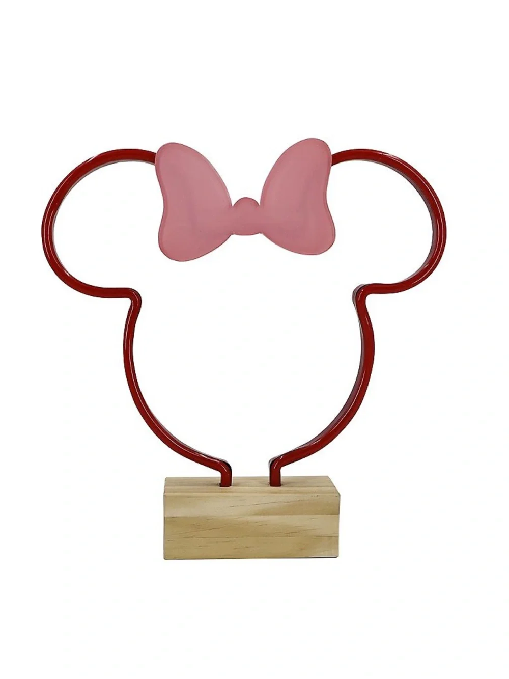 NWT- Disney- LED Light Up- RED- Minnie Mouse Head Neon Accent Light